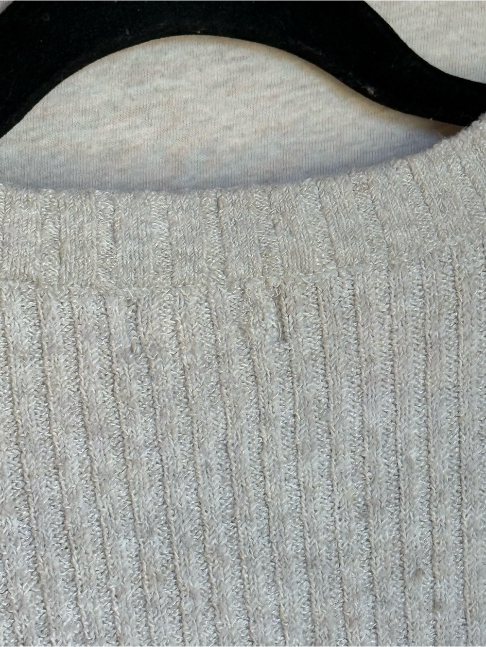 margot Neutral Cream Ribbed Crew Sweater - Picture 9 of 14